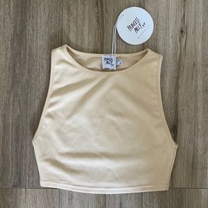 Princess Polly Beige Crop Top